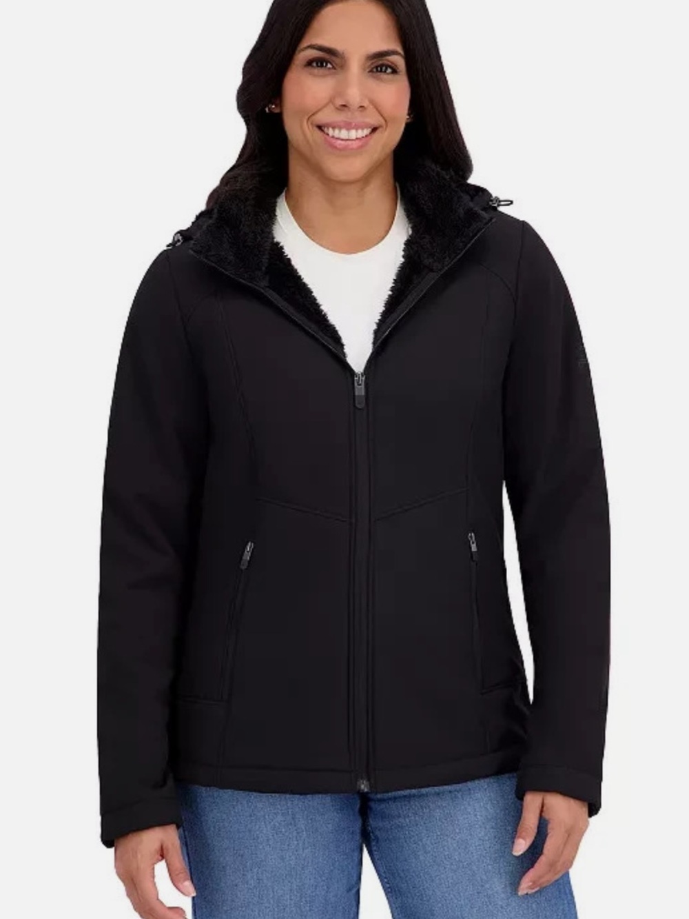 NWT Zeroxposur Black hi loft-Lined Hooded Softsshell Jacket - Womens Size 3X